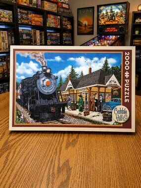 Cobble Hill Kirkland Lake Station 2000 Piece Puzzle Complete Train Scene